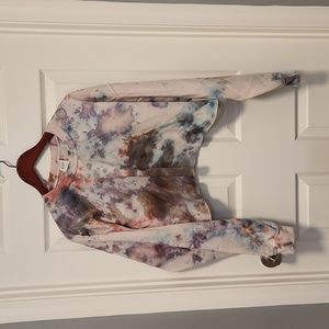 Custom tie dye, cropped sweatshirt, XL